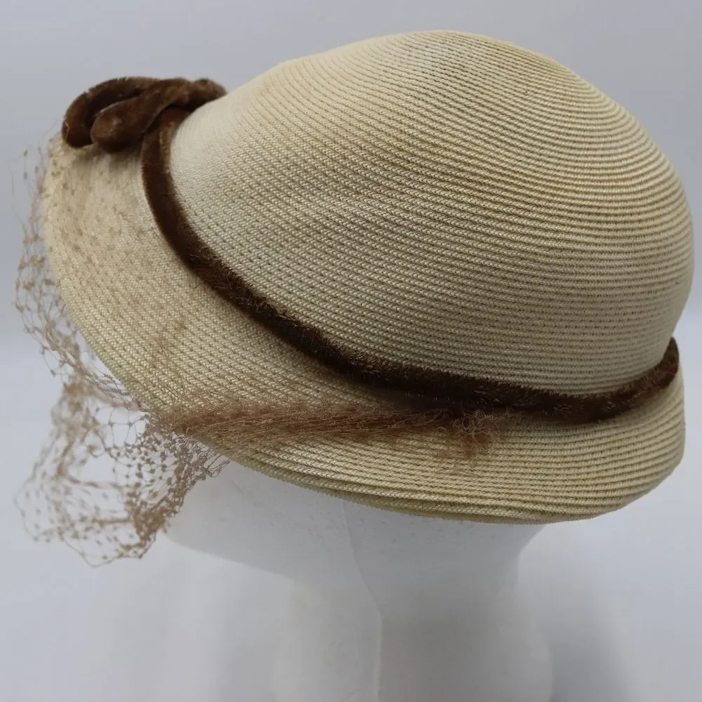 Vintage Marshall Field & Co Chicago Hat Cloche 1950s Cosplay Hat - Picture 7 of 14